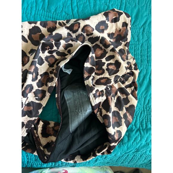 NWT Holipick Women's Size Large Swimsuit 2-Piece Black Animal Print High Waist - Picture 7 of 8
